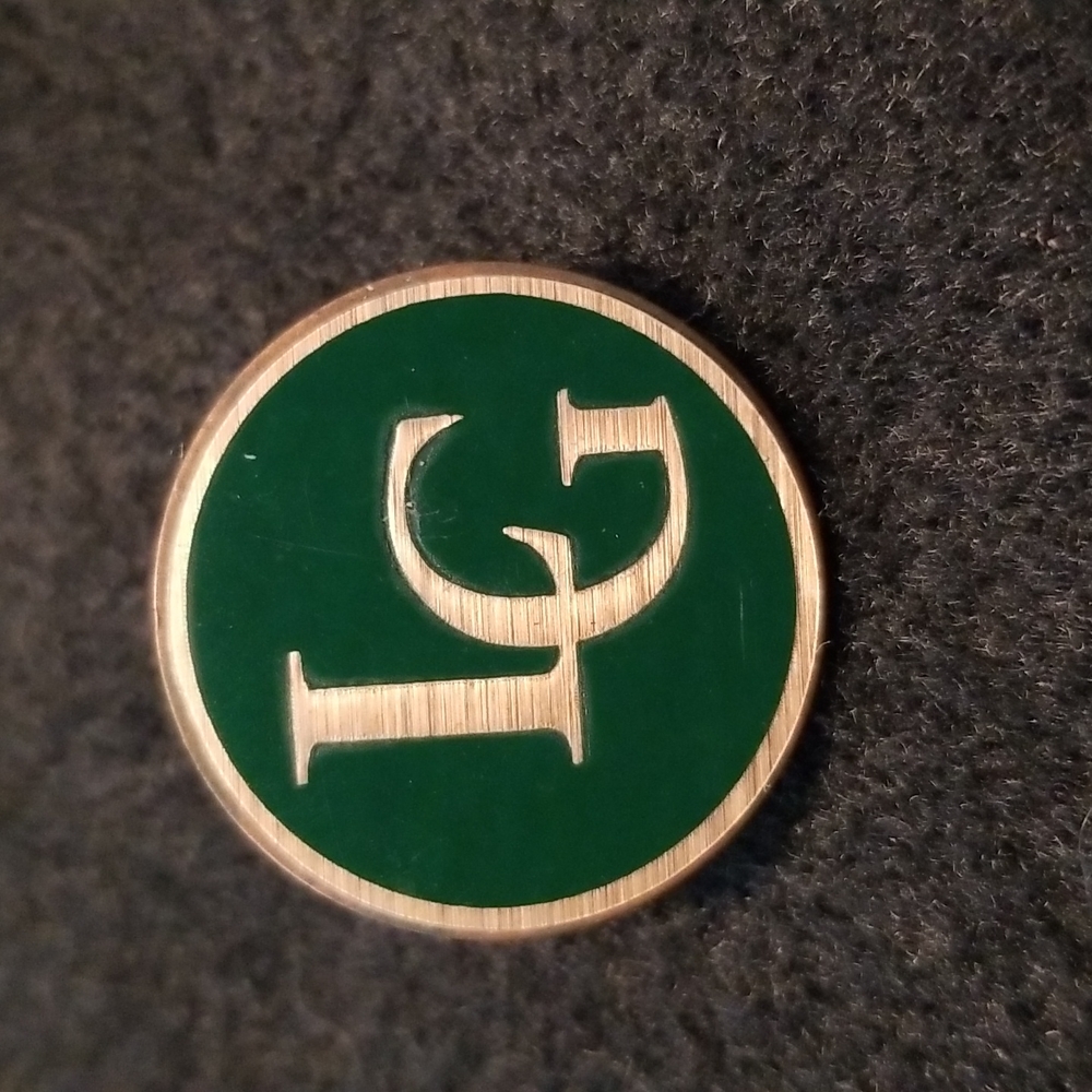 USA Union Made Pin with the LG Initials